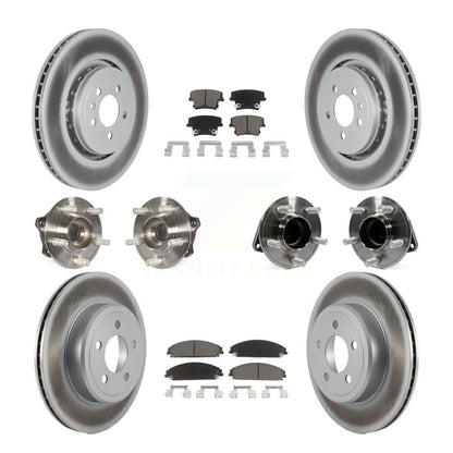 Hub Bearing Coated Disc Brake Rotor Pads Front Rear Kit (10Pc) For Dodge Charger