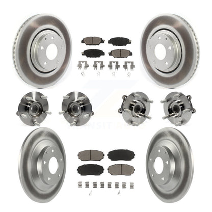 Hub Bearing Coated Disc Brake Rotor And Pad Front Rear Kit (10Pc) For Mazda CX-5