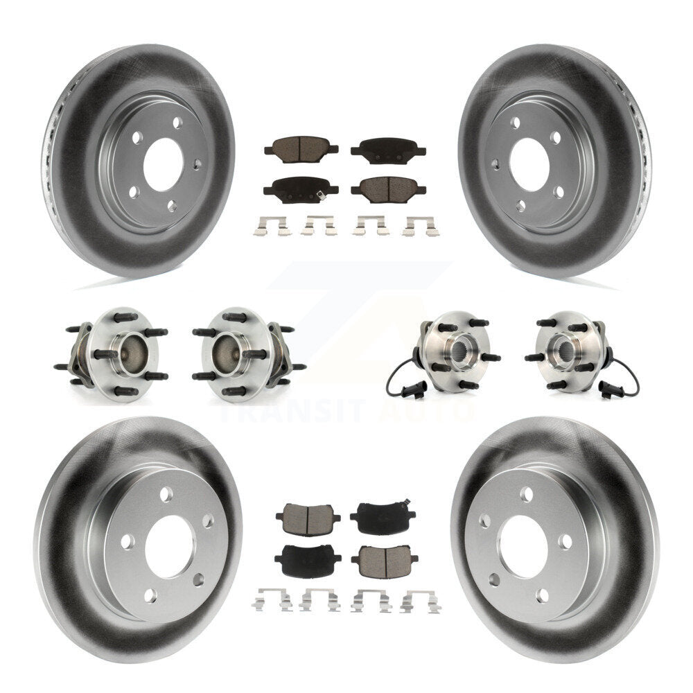 Hub Bearing Coat Brake Rotor Pads Front Rear Kit (10Pc) For Chevrolet Malibu HHR