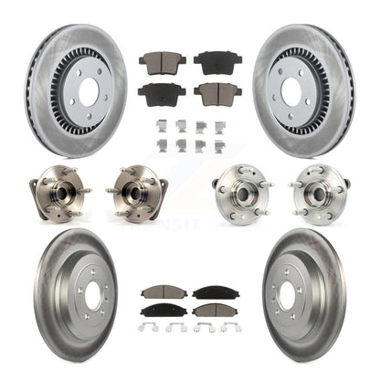 Hub Bearing Coated Brake Rotor Pad Front Rear Kit (10Pc) For Ford Five Hundred X