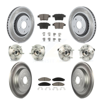Hub Bearing Coated Brake Rotor Pad Front Rear Kit (10Pc) For Ford Five Hundred X