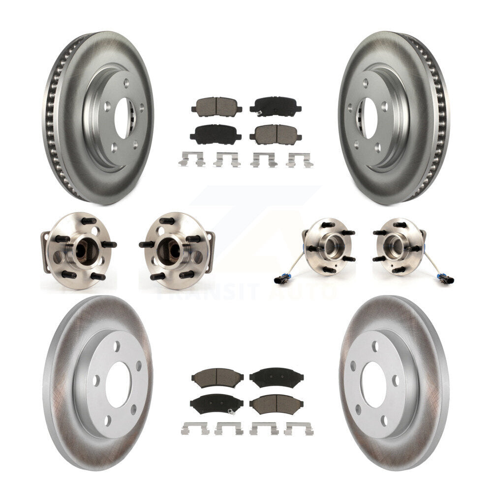 Hub Bearing Coat Brake Rotor Pads Front Rear Kit (10Pc) For Buick LaCrosse Grand