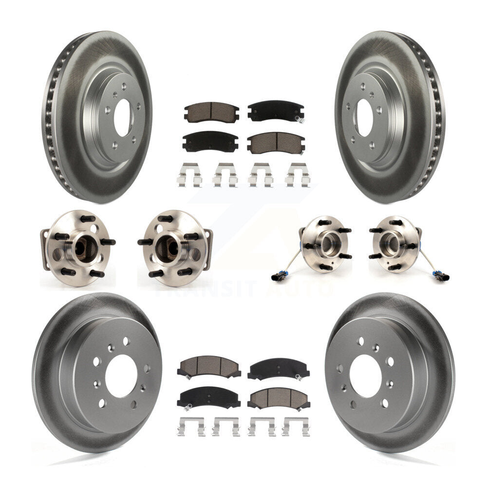 Hub Bearing Coat Brake Rotor Pad Front Rear Kit (10Pc) For Buick LaCrosse Allure