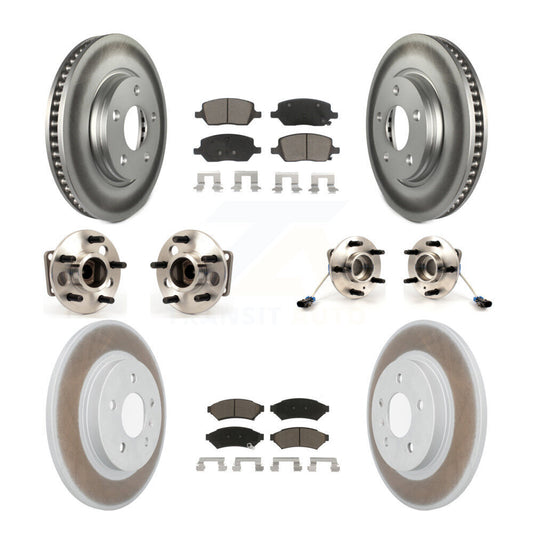 Hub Bearing Coated Brake Rotor Pads Front Rear Kit (10Pc) For Chevrolet Uplander