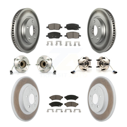 Hub Bearing Coated Brake Rotor Pads Front Rear Kit (10Pc) For Chevrolet Uplander