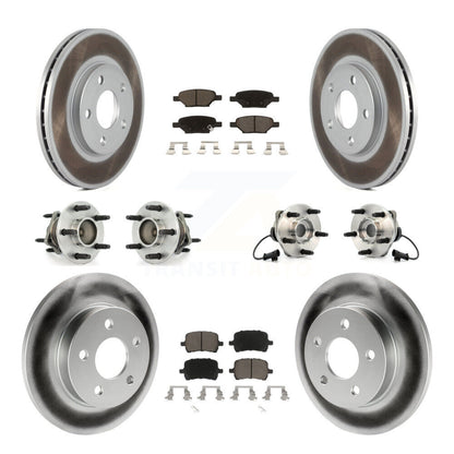 Hub Bearing Coated Brake Rotor Pad Front Rear Kit (10Pc) For Chevrolet Malibu G6