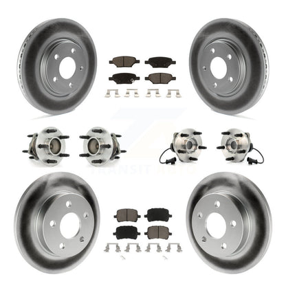 Hub Bearing Coated Brake Rotor Pad Front Rear Kit (10Pc) For Chevrolet Malibu G6