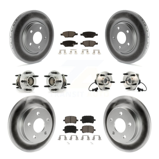 Hub Bearing Coated Brake Rotor Pad Front Rear Kit (10Pc) For Chevrolet Malibu G6