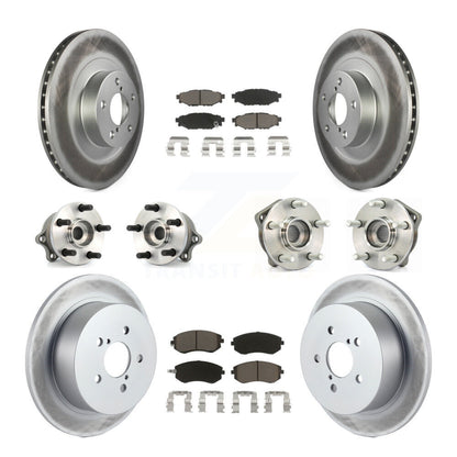 Hub Bearing Coat Brake Rotor Pad Front Rear Kit (10Pc) For Subaru Outback Legacy