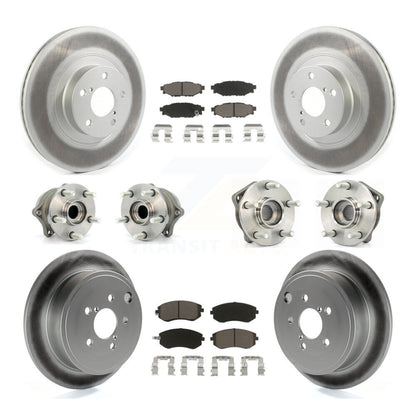 Hub Bearing Coat Brake Rotor Pad Front Rear Kit (10Pc) For Subaru Outback Legacy