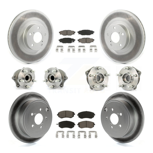 Hub Bearing Coat Brake Rotor Pad Front Rear Kit (10Pc) For Subaru Outback Legacy