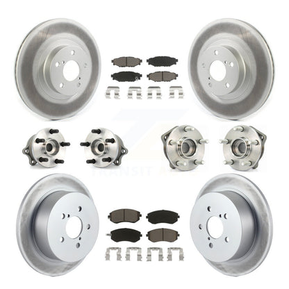 Hub Bearing Coat Brake Rotor Pad Front Rear Kit (10Pc) For Subaru Outback Legacy