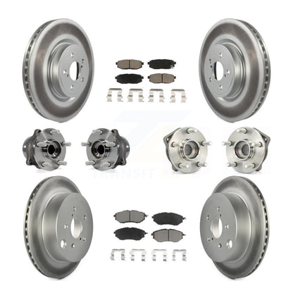Hub Bearing Coat Brake Rotor Pads Front Rear Kit (10Pc) For Subaru Forester 2.0L