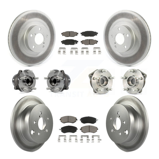Bearing Coated Brake Rotor And Pad Front Rear Kit (10Pc) For Subaru XV Crosstrek