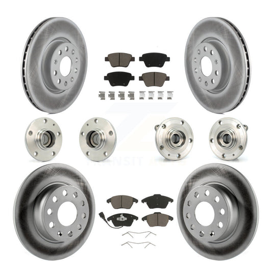 Hub Bearing Coat Brake Rotor Pad Front Rear Kit (10Pc) For Volkswagen Beetle GTI