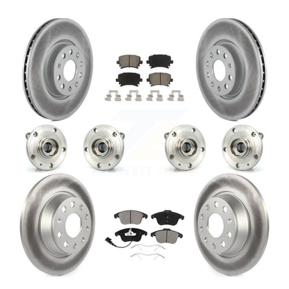 Hub Bearing Coat Brake Rotor Pads Front Rear Kit (10Pc) For Volkswagen Tiguan Q3