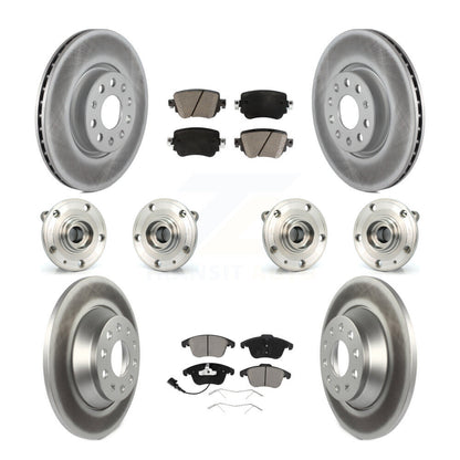 Hub Bearing Coated Brake Rotor And Pad Front Rear Kit (10Pc) For Audi Q3 Quattro