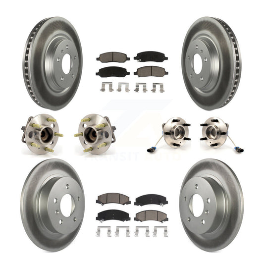 Hub Bearing Coated Brake Rotor Pads Front Rear Kit (10Pc) For Buick Lucerne 4.6L
