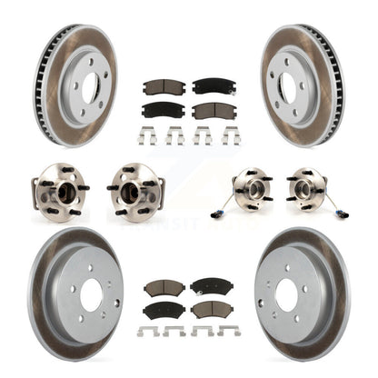 Hub Bearing Coated Brake Rotor And Pad Front Rear Kit (10Pc) For Pontiac Montana