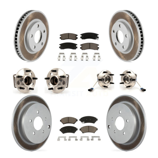 Hub Bearing Coated Brake Rotor And Pad Front Rear Kit (10Pc) For Pontiac Montana