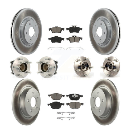 Hub Bearing Coat Brake Rotor Pad Front Rear Kit (10Pc) For Volvo S40 C30 V50 C70