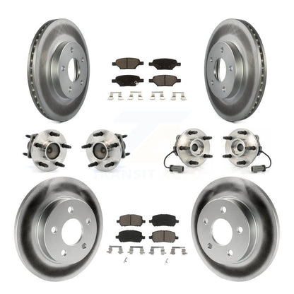 Hub Bearing Coated Disc Brake Rotor And Pad Front Rear Kit (10Pc) For Pontiac G5