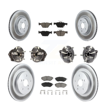 Hub Bearing Coat Brake Rotor Pad Front Rear Kit (10Pc) For Subaru Outback Legacy