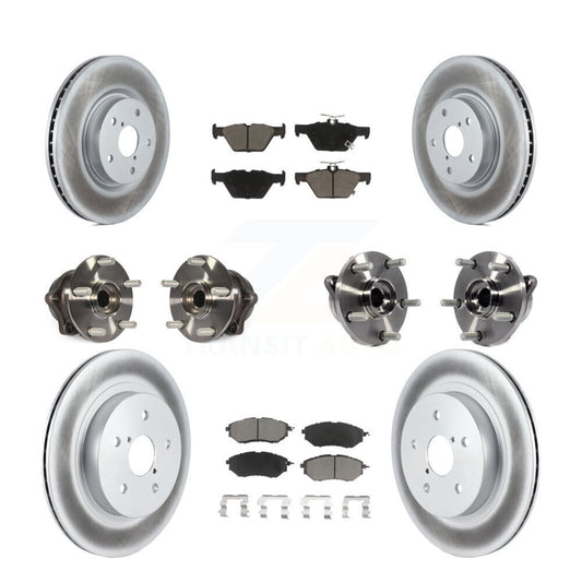 Hub Bearing Coat Brake Rotor Pad Front Rear Kit (10Pc) For Subaru Outback Legacy