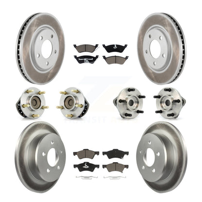 Bearing Coat Brake Rotor Pads Front Rear Kit (10Pc) For Dodge Grand Caravan Town