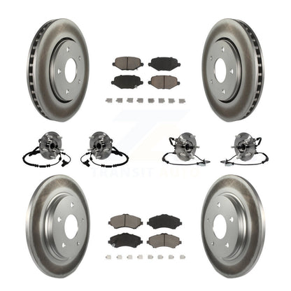 Bearing Coat Brake Rotor Pads Front Rear Kit (10Pc) For Dodge Grand Caravan Town