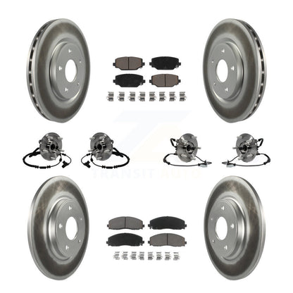 Bearing Coat Brake Rotor Pads Front Rear Kit (10Pc) For Dodge Grand Caravan Town