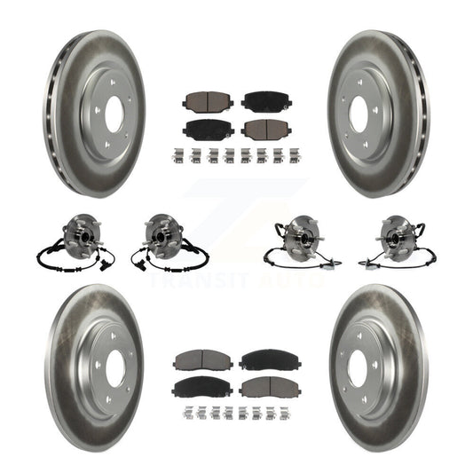 Bearing Coat Brake Rotor Pads Front Rear Kit (10Pc) For Dodge Grand Caravan Town