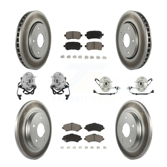 Bearing Coat Brake Rotor Pads Front Rear Kit (10Pc) For Dodge Grand Caravan Town