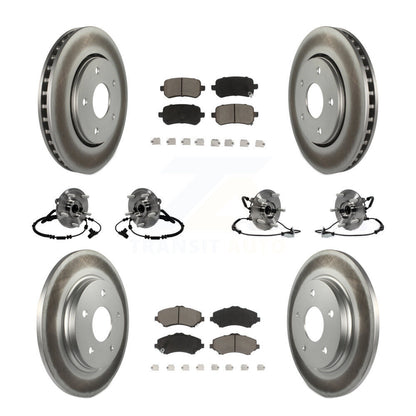 Bearing Coat Brake Rotor Pads Front Rear Kit (10Pc) For Dodge Grand Caravan Town