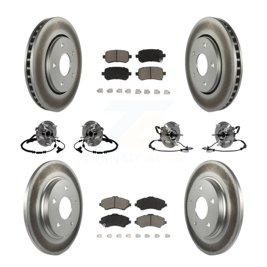 Bearing Coat Brake Rotor Pads Front Rear Kit (10Pc) For Dodge Grand Caravan Town