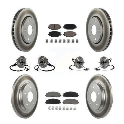 Bearing Coated Brake Rotor And Pad Front Rear Kit (10Pc) For Dodge Grand Caravan