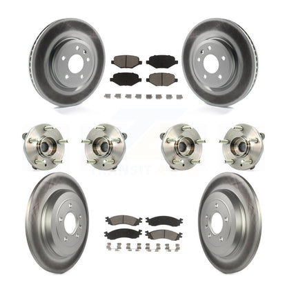 Hub Bearing Coat Brake Rotor Pad Front Rear Kit (10Pc) For 10-12 Ford Taurus SHO