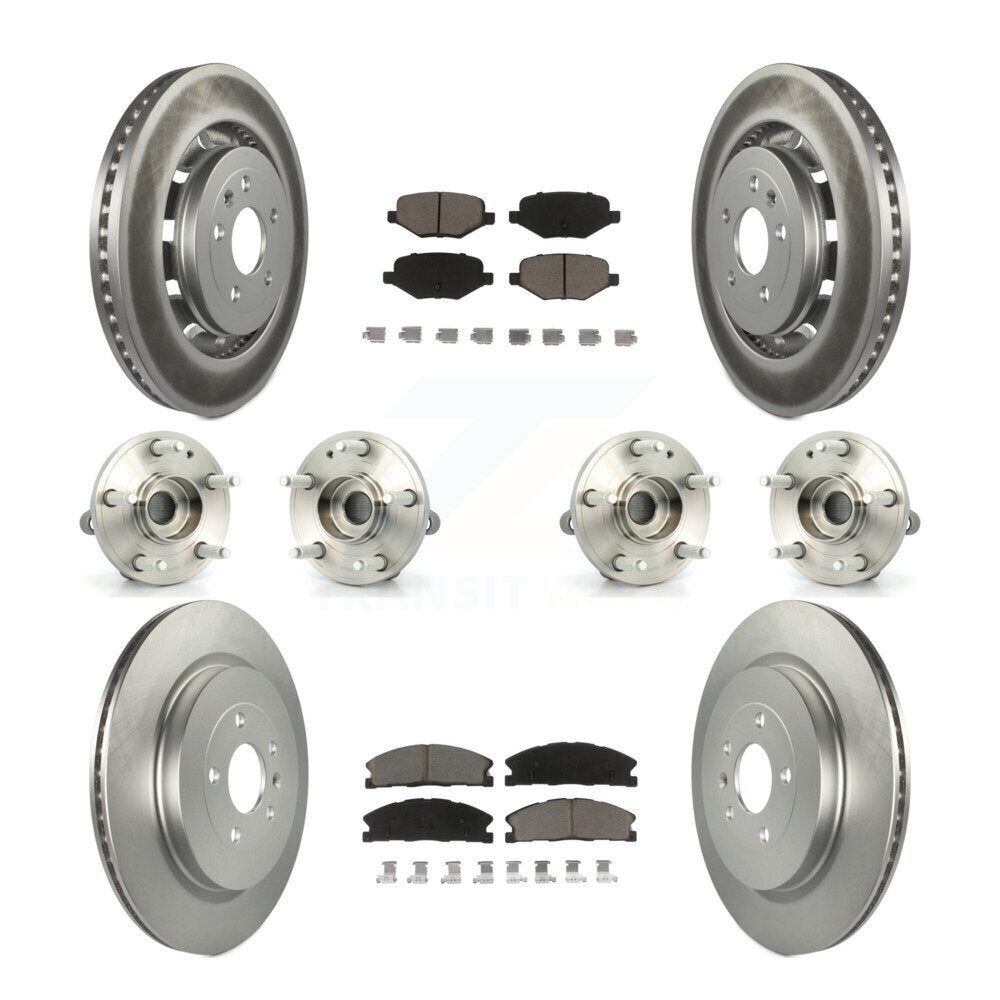 Hub Bearing Coat Brake Rotor Pads Front Rear Kit (10Pc) For Ford Explorer Police