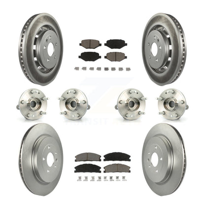 Hub Bearing Coat Brake Rotor Pads Front Rear Kit (10Pc) For Ford Explorer Police