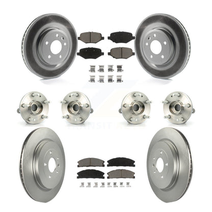 Hub Bearing Coated Brake Rotor Pad Front Rear Kit (10Pc) For Ford Explorer Sport