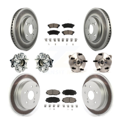 Hub Bearing Coat Brake Rotor Pads Front Rear Kit (10Pc) For 12-18 Toyota Prius V