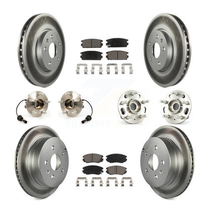 Hub Bearing Coat Brake Rotor Pad Front Rear Kit (10Pc) For Chevrolet Equinox GMC