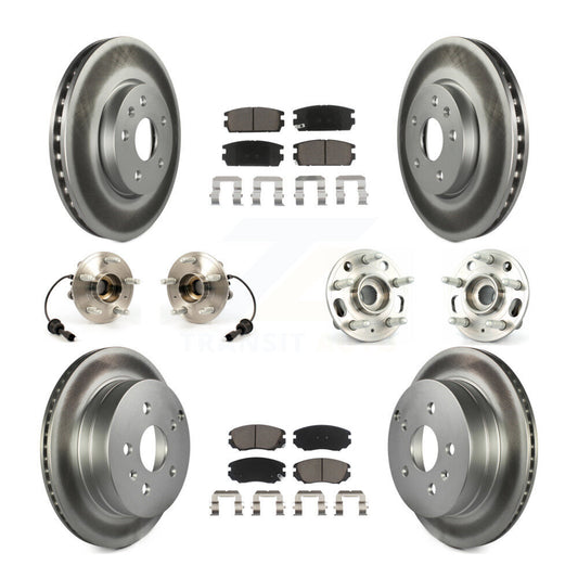 Hub Bearing Coat Brake Rotor Pad Front Rear Kit (10Pc) For Chevrolet Equinox GMC