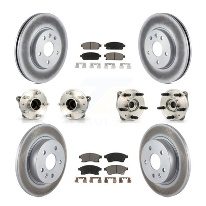 Hub Bearing Coat Brake Rotor Pad Front Rear Kit (10Pc) For 11-12 Chevrolet Cruze