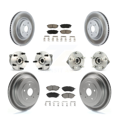 Hub Bearing Coat Brake Rotor Pads Front Rear Kit (10Pc) For 08-14 Subaru Tribeca