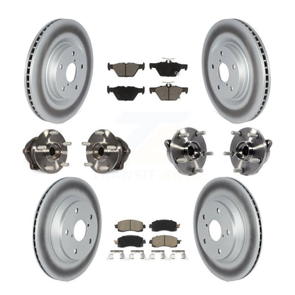 Hub Bearing Coated Brake Rotor And Pad Front Rear Kit (10Pc) For Subaru Forester