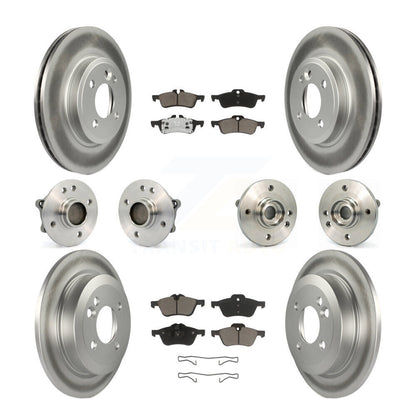 Hub Bearing Coated Disc Brake Rotor & Pads Front Rear Kit (10Pc) For Mini Cooper