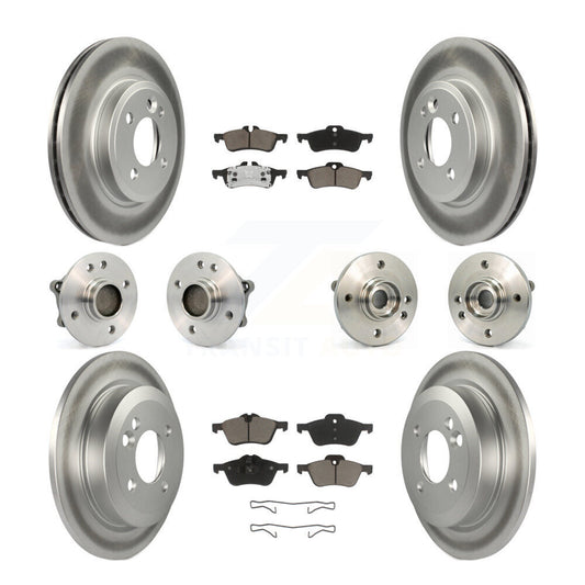 Hub Bearing Coated Disc Brake Rotor & Pads Front Rear Kit (10Pc) For Mini Cooper