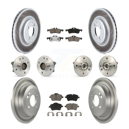 Hub Bearing Coated Disc Brake Rotor & Pads Front Rear Kit (10Pc) For Mini Cooper