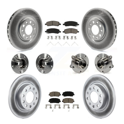 Hub Bearing Coat Brake Rotor Pads Front Rear Kit (10Pc) For 2013-2016 Dodge Dart